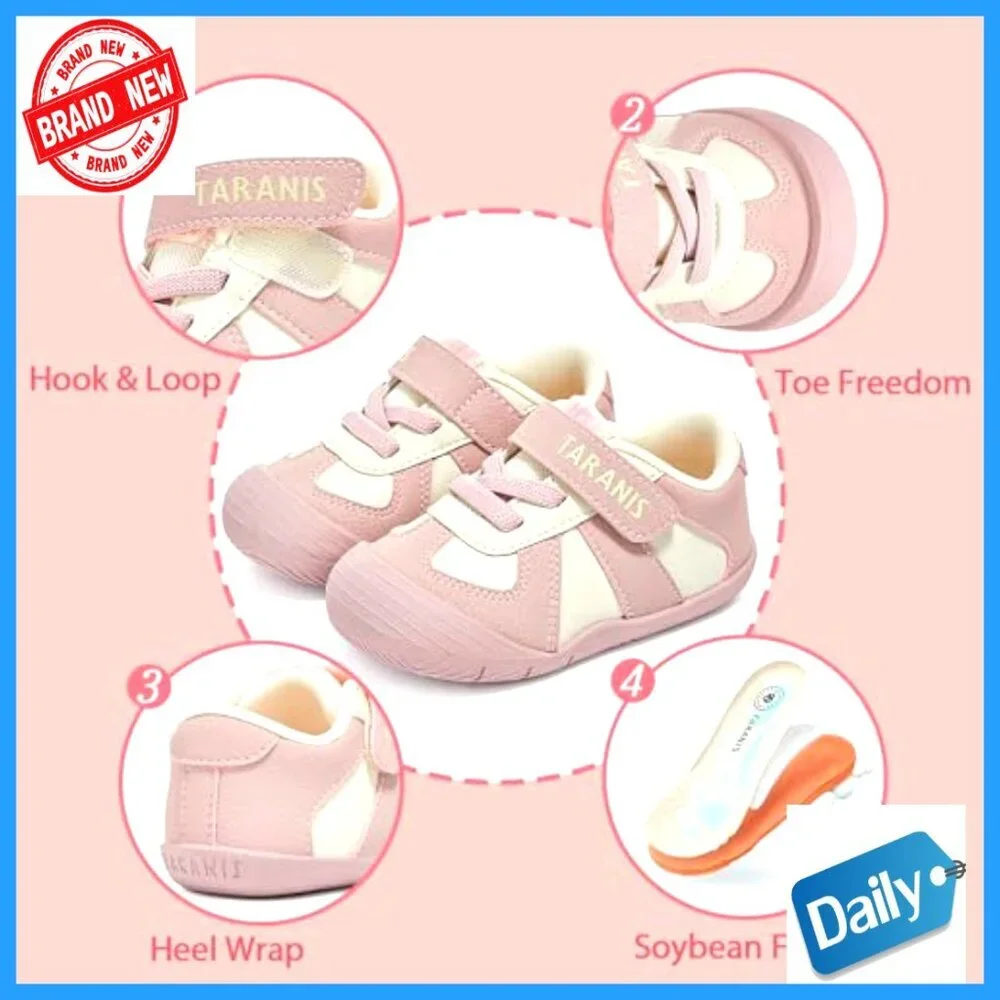 Infant Toddler First Walking Shoes Lightweight Non-Slip Sneakers 0-18 Months